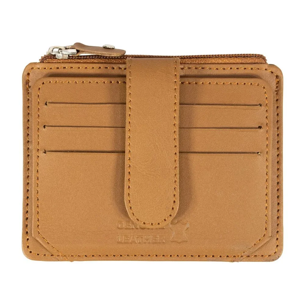 Genuine Leather Credit Card Holder, Mini Card Wallet for Women